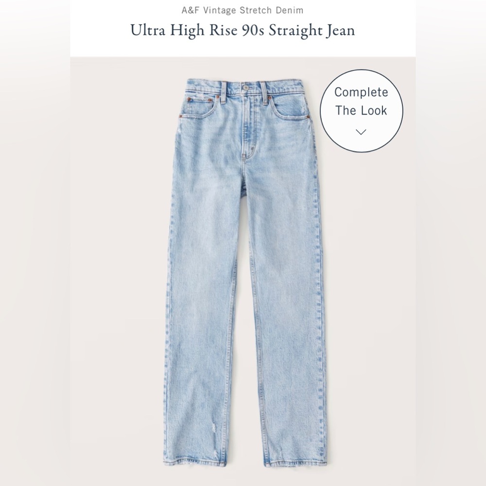 Abercrombie Ultra High Rise 90s Straight Jean